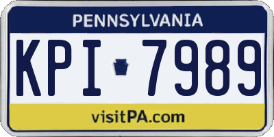 PA license plate KPI7989
