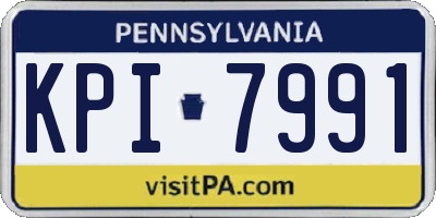 PA license plate KPI7991
