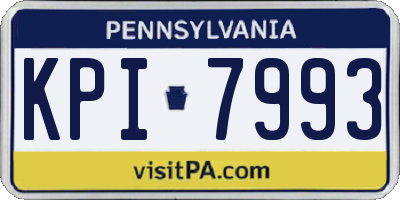 PA license plate KPI7993