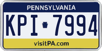 PA license plate KPI7994