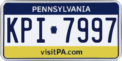 PA license plate KPI7997