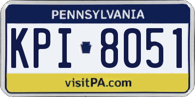 PA license plate KPI8051