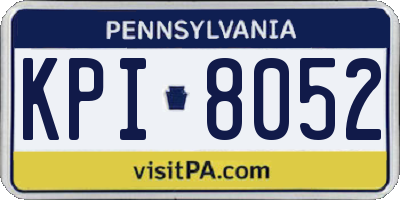 PA license plate KPI8052