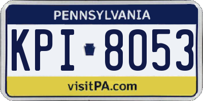 PA license plate KPI8053