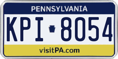 PA license plate KPI8054