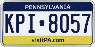 PA license plate KPI8057