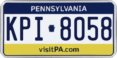 PA license plate KPI8058