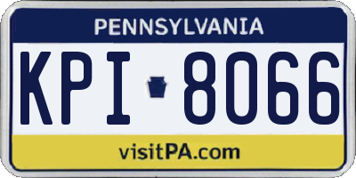 PA license plate KPI8066