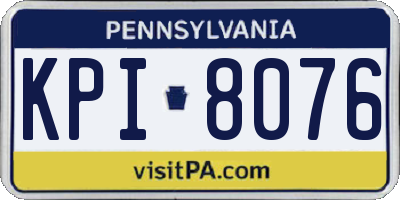 PA license plate KPI8076