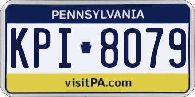 PA license plate KPI8079