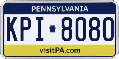 PA license plate KPI8080