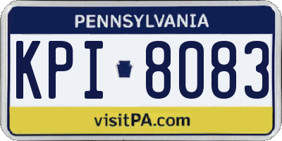 PA license plate KPI8083