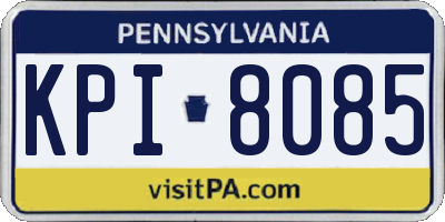 PA license plate KPI8085