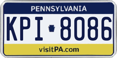 PA license plate KPI8086