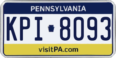 PA license plate KPI8093