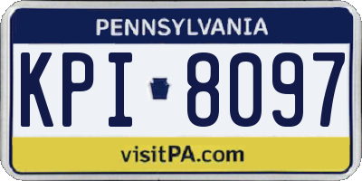 PA license plate KPI8097