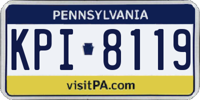 PA license plate KPI8119
