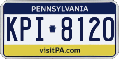 PA license plate KPI8120