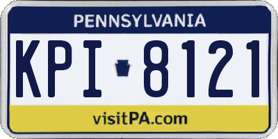 PA license plate KPI8121
