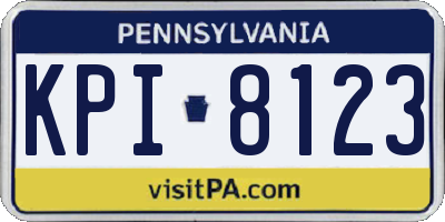 PA license plate KPI8123