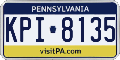 PA license plate KPI8135