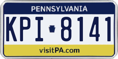 PA license plate KPI8141