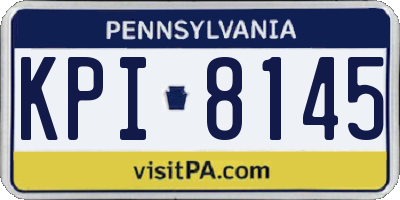 PA license plate KPI8145
