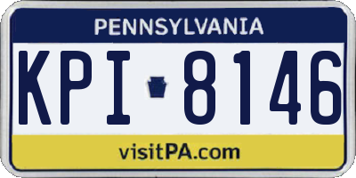 PA license plate KPI8146