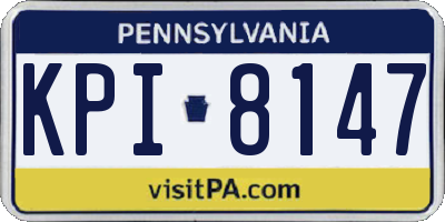 PA license plate KPI8147