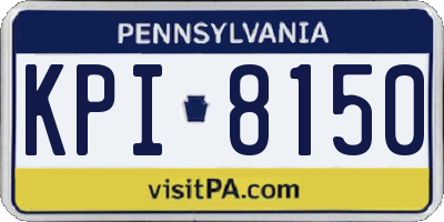 PA license plate KPI8150