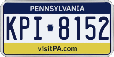 PA license plate KPI8152