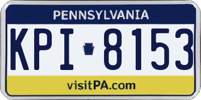 PA license plate KPI8153