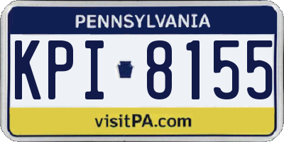 PA license plate KPI8155