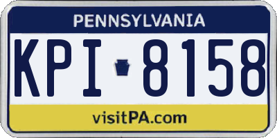 PA license plate KPI8158
