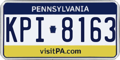 PA license plate KPI8163