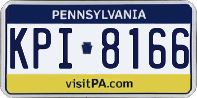 PA license plate KPI8166