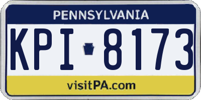 PA license plate KPI8173
