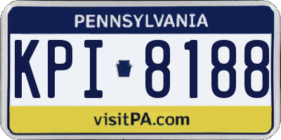 PA license plate KPI8188
