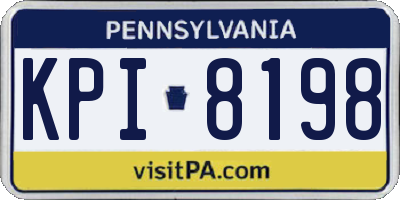 PA license plate KPI8198