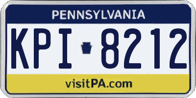 PA license plate KPI8212