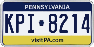 PA license plate KPI8214