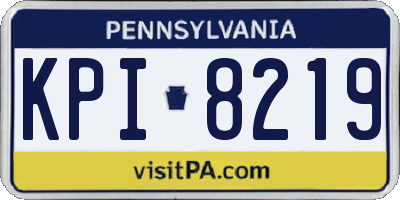 PA license plate KPI8219