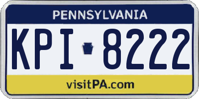 PA license plate KPI8222