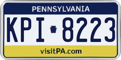 PA license plate KPI8223