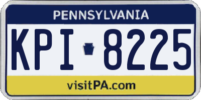 PA license plate KPI8225