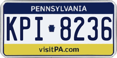 PA license plate KPI8236