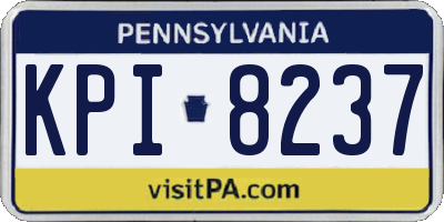 PA license plate KPI8237