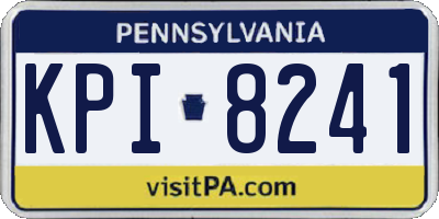 PA license plate KPI8241