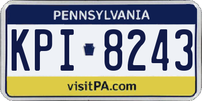 PA license plate KPI8243