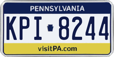 PA license plate KPI8244